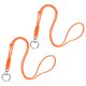 thumbnail image 1 of Uxcell 2-Pack Cuerdas para Identificación, Correa de Llave Ajustable Naranja con Broche Redondo para Portatarjetas, 1 of 7