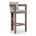 thumbnail image 1 of Meridian Furniture Newport Grey Water Resistant Fabric Patio Bar Stool, 1 of 9