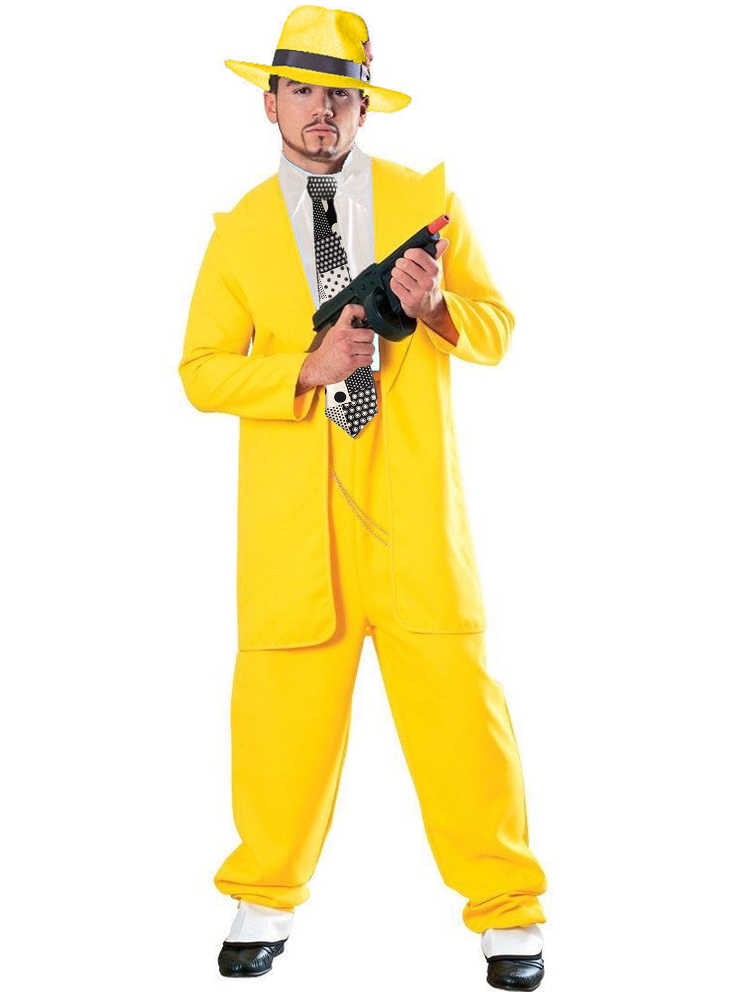 Stanley Ipkiss Adult Costume With Tie The Mask Movie Yellow Suit