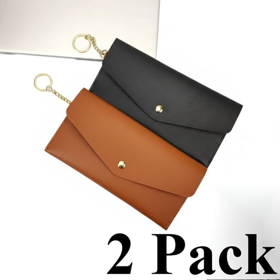 Women Long Wallet Solid ColorοΌPortable Snap Closure Purse with Multiple Card Slots for Daily Travel