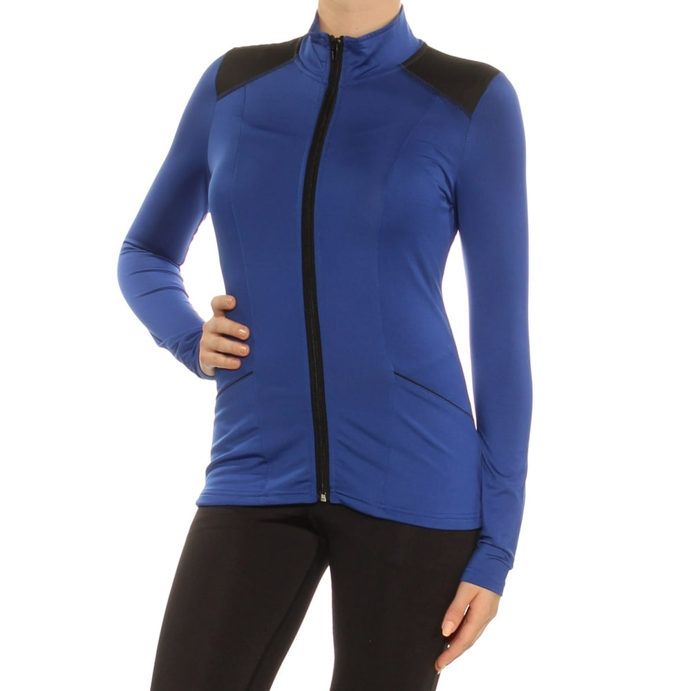 Energie - ENERGIE Womens Blue Zip Up Active Wear Jacket Juniors Size: M ...