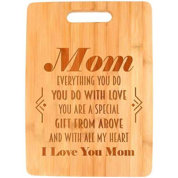 Mom Gifts For Women Mom You Are A Special Gift From Above Poem Big  Rectangle Bamboo Cutting Board