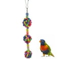thumbnail image 1 of Essen Colorful Plastic Ball Pet Bird Parrot Chewing Bite Toy Cage Hanging Decoration, 1 of 5