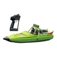 thumbnail image 1 of Barco RC de 30 km/H, juguete acuático de verano para exteriores, barco con Control remoto, embarcación controlada por Radio para exteriores, regalos Batería única verde, 1 of 8