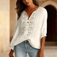thumbnail image 5 of TRUBKH Embroidered Tops for Women Peasant Blouses for Women Floral Embroidered Short Sleeve V Ncek Boho Tops for Women Gauze Blouse Flowy Tunics Blouses V Neck Shirts Tunic Boho Tops Beige L, 5 of 7