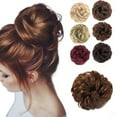 thumbnail image 1 of Chignon Désordonné Pièce de Cheveux Extensions de Cheveux Élastiques Queue de Cheval avec Cheveux Synthétiques Accessoires Brun Chaud, 1 of 7