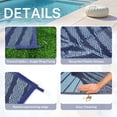 thumbnail image 5 of DEORAB Outdoor Rug 8'x10' Waterproof Reversible Patio Rug Portable Plastic Straw Outside Carprt for Beach Garden RV Camping Porch Deck Backyard, Navyblue & Babyblue, 5 of 8