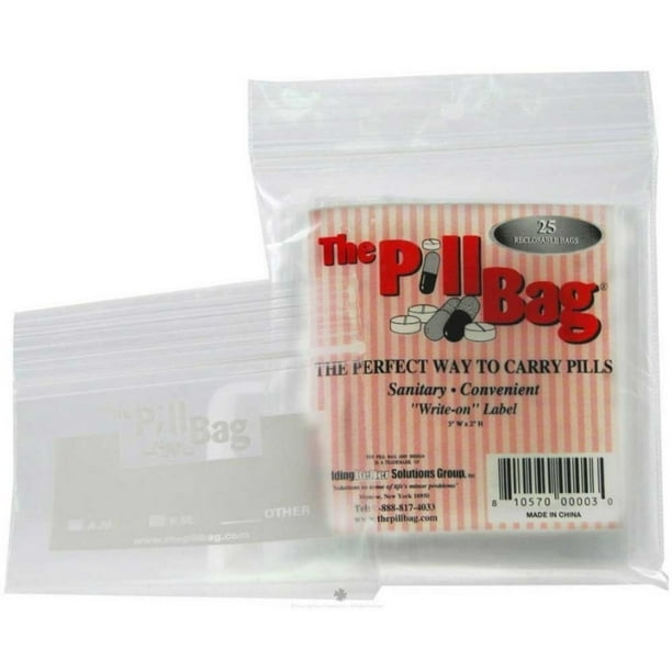 The Pill Bag Perfect Way to Carry Pills 2 25 Each (Pack of 2
