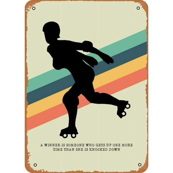 Roller Skate Roller Skate Wall Art Deco Poster 8x12 Inch Retro Vintage Metal Sign Home Man Cave Art