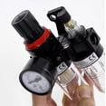thumbnail image 3 of Air Compressor Filter Regulator 1/4", Water Moisture Trap Oil Separator Lubricator Humid Removal for Paint Spray Guns and Pneumatic Air Tools 214172, 3 of 5