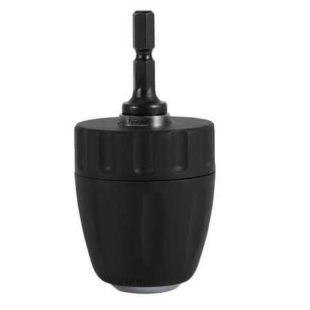 

WALFRONT 3/8-24UNF 0.8-10MM Keyless Drill Bit Chuck Clip w/ 1/4 Hex Shank Rod Adapter