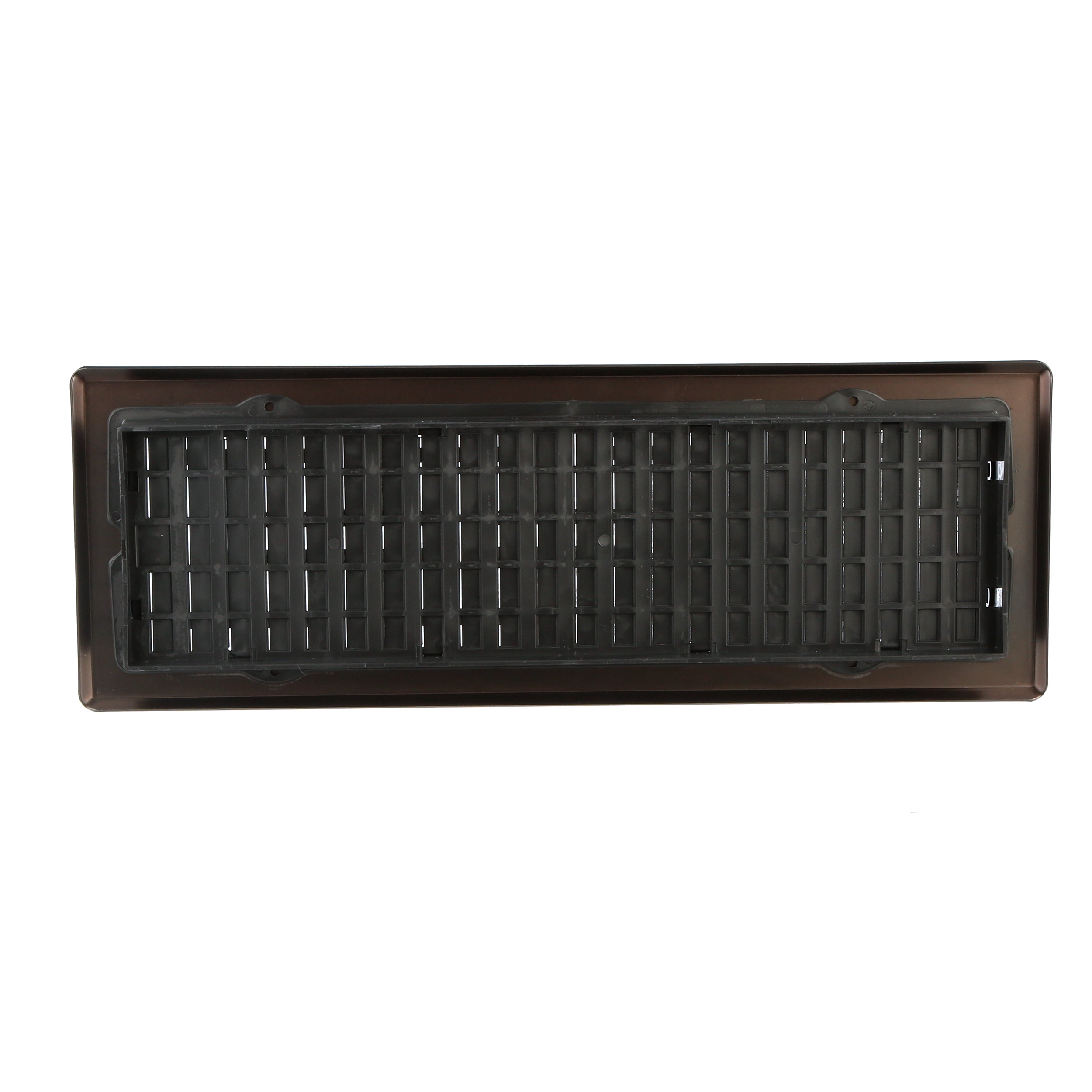 Decor Grates 4" x 14" Oriental Design Steel Plated Rubbed Bronze Floor Register