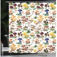 thumbnail image 4 of Ambesonne Nature Shower Curtain, Mushrooms Wild Organic, 69"Wx84"L, Multicolor, 4 of 5