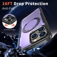 thumbnail image 3 of Allytechgroup Shockproof Kickstand Case for iPhone 15 Pro, PC+TPU Hybrid Back Cover with Magnetic Ring Support Wireless Charging Anti-Scratch & Drop Protection for iPhone 15 Pro, Purple, 3 of 6