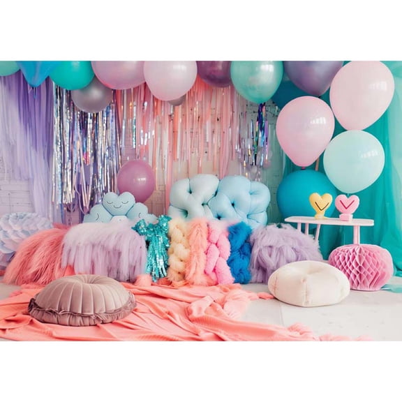 Allenjoy Pastel Sleepover Party r Backdrop