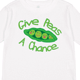 thumbnail image 4 of Inktastic Give Peas A Chance. Boys or Girls Long Sleeve Toddler T-Shirt, 4 of 5