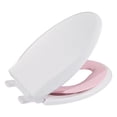 thumbnail image 2 of Elongated Commercial Toilet Seat with Built-In Toddler Potty Training, Soft Close, Magnetic Youth Seat, Non-Slip, Easy Clean & Install, Durable PP, 19" Pink – For Public Restrooms & Family Facilities, 2 of 7