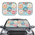 thumbnail image 2 of Wukai Colorful Donut Print Windshield Sun Shade, Car Front Window Shades Sunshade Cover Sun Visor Shield Block Automotive Interior Protector Blocks UV Rays-Large, 2 of 6