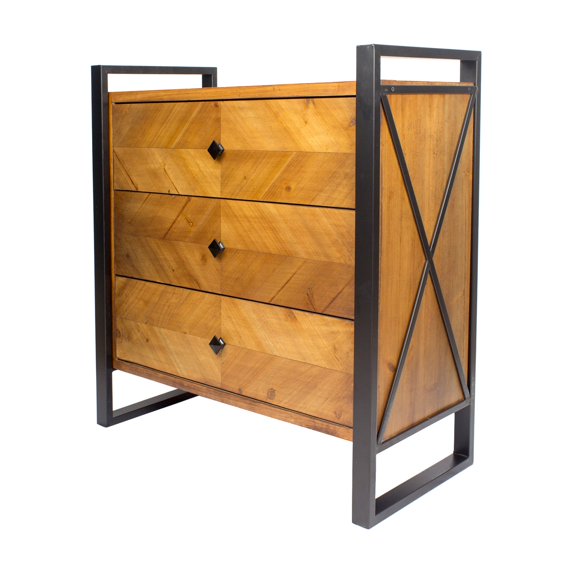 Heather Ann Creations Bresson 3 Drawer Accent Cabinet