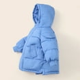 thumbnail image 4 of Girls Boys Fall Winter Puffer Jacket Big Kids Faux-Down Lightweight Packable Water-Resistant Coat Cotton Down Outerwear Parka, 4 of 8