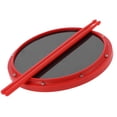 thumbnail image 3 of Almohadilla de batería de 12 pulgadas para entrenamiento de percusión, de fibra de carbono, antideslizante, con baquetas (rojas), 3 of 14