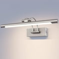thumbnail image 1 of Vanity Wall Light for Bathroom Over Mirror Light 40cm 9W, Dimmable 3 Color Temperature, Arc Arm Mirror Lighting Lamp Silver, 1 of 3