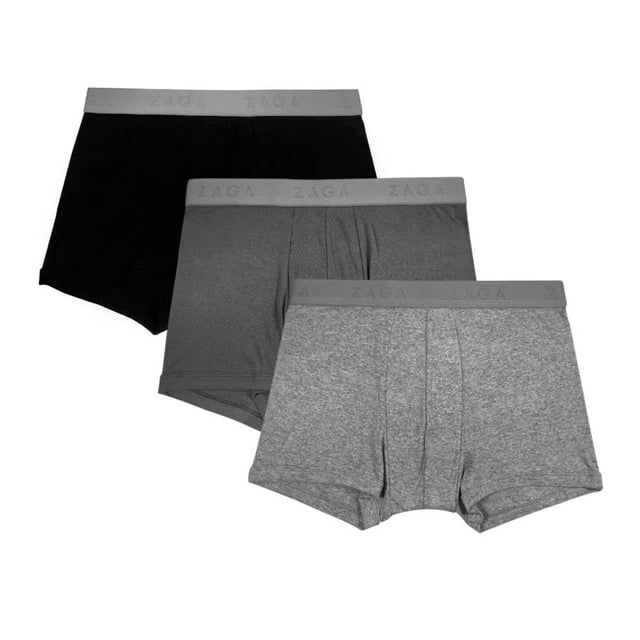 Bóxer Zaga para Hombre, Corto Multicolor Premium 3 Piezas Talla CH de 28 a 30