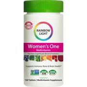 Angle View: Rainbow Light Women's One Multivitamin, Once-daily Nutritional Support for Women's Health, 150 Tablets