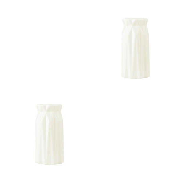 Jarrón nórdico Kearding de plástico para decoración de flores 3501 blanco leche