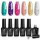 thumbnail image 1 of Esmalte de uñas con purpurina con forma de escarabajo, 6 unidades, rosa, plata y platino, 1 of 5
