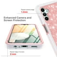 thumbnail image 4 of TJS for Samsung Galaxy A13 5G, Galaxy A04s Phone Case, with Built-in Screen Protector, Full Body Protective Glitter Bling Cute Girls Women Design Heavy Duty Hybrid Cover (Rose Gold), 4 of 5