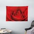 thumbnail image 1 of Rose Tapestry, Close Up Macro of a Red Rose Bloom Fresh Natural Beauty Valentine's Day Couples Theme, Wall Hanging for Bedroom Living Room Dorm Decor, 60W X 40L Inches, Vermilion, by Ambesonne, 1 of 2