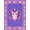 Pink Purple, Pattern 3, variant on ODIKA Cat Faces With Kitten Paw Print And Star Sprinkle Accents Stain Resistant Thin Throw for Entryway, Kitchen, Laundry Room