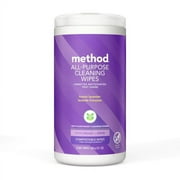 Method All-purpose Cleaning Wipes - Wipe - French Lavender Scent - 70 / Tub - 1 Each - Purple | Bundle of 5 Each