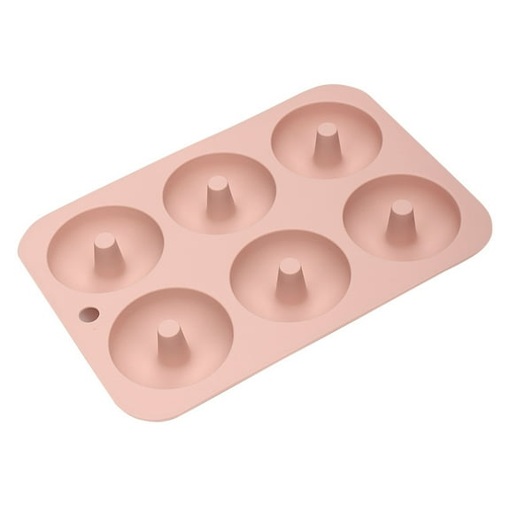 Nonstick Silicone Donut Pan Large Donut Mold Bagel Doughnut Pan for Baking Gluten Free Glazed Vegan - for Oven Housewife Home Baker Baking Lovers Pink