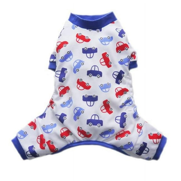 Pooch Outfitters  Car Pajama - White - 2XS