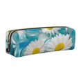 thumbnail image 1 of Disketp Daisy Flowers Estuche de Lápices de Cuero con Cierre, Estuche Compacto para Papelería, Bolígrafos y Accesorios Pequeños, 1 of 7