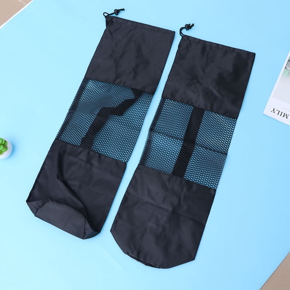 SEWCHICS Yoga Mat Storage Bag Sewchics 2Pcs Black Foldable Tote for Easy Carrying