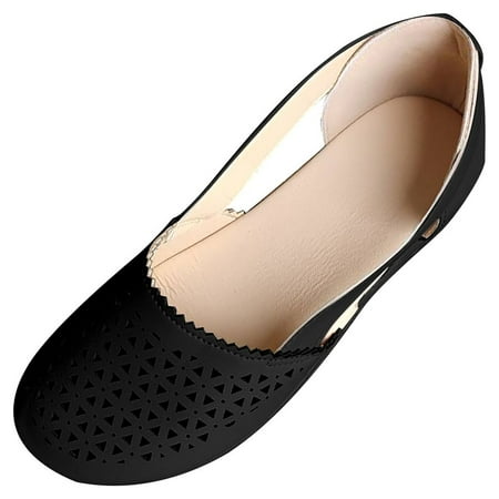 

Savings Clearance 2025! asdoklhq Sandals for Women Woman Summer Fashion Casual Sandals Casual Flat Solid Color Loophole Shoes Black 37