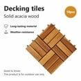 thumbnail image 4 of vidaXL 10 Pcs Acacia Decking Tiles 11.8"x11.8", 4 of 10
