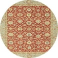 thumbnail image 1 of Ahgly Company Tapis d'Intérieur Rond Abstrait Orange Oriental, 8 Pieds Rond, 1 of 6