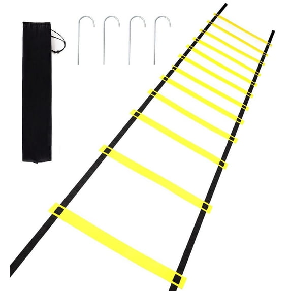 Speed and Agility Ladder,Fitness Ladders,Football Training Ladders with Carring Bag - 12 Rung