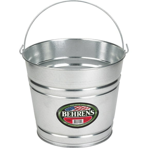 Behrens 1210GS Pail, 10 qt Capacity, Galvanized Steel