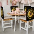 thumbnail image 4 of YOU ARE MY SUNSHINE Dining Chair Back Cover Only, Summer Sunflowers Golden Gradient Butterflies Set of 6 Chair Back Covers, Removable Washable for Dining Room, Banquet & Holiday Decoration, 4 of 9