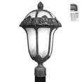 thumbnail image 1 of Large Post Mount Light with Seedy Glass-Swedish Silver, 1 of 1