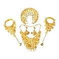 thumbnail image 2 of Juego de 4 joyas nupciales de aleación, conjunto de joyas tradicionales indias para novias. Pendientes de clip, 2 of 7