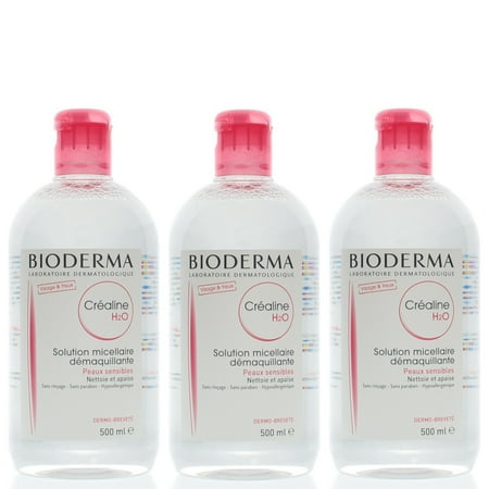Bioderma Skin Care Crealine H2O Solution Micellaire Demaquillante (3 Pack) 16.7oz Each