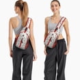 thumbnail image 6 of Sling Backpack,White Christmas Gnome and Light Pattern Crossbody Bag with Water Bottle Holder,Waterproof Sling Bag for Men/Women with Chest Phone Holder for Hiking,Travel, 6 of 6