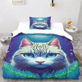 thumbnail image 2 of Ensemble de Literie pour Chat, Imprimé Animaux, Housse de Couette en Microfibre avec Fermeture Éclair, 2 of 5