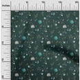 thumbnail image 2 of oneOone Cotton Poplin Twill Dark Green Fabric Floral Craft Projects Decor Fabric Printed By The Yard 56 Inch Wide, 2 of 5